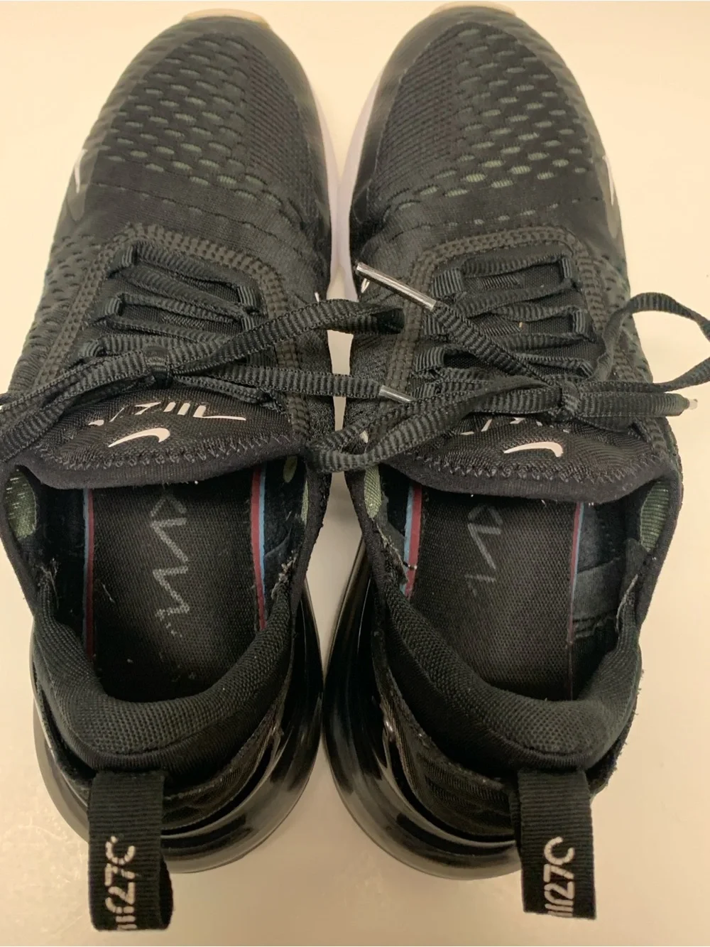 NIKE Air Max 270 Women’s Black White Athletic Lifestyle Shoes AH6789-001 Size 9